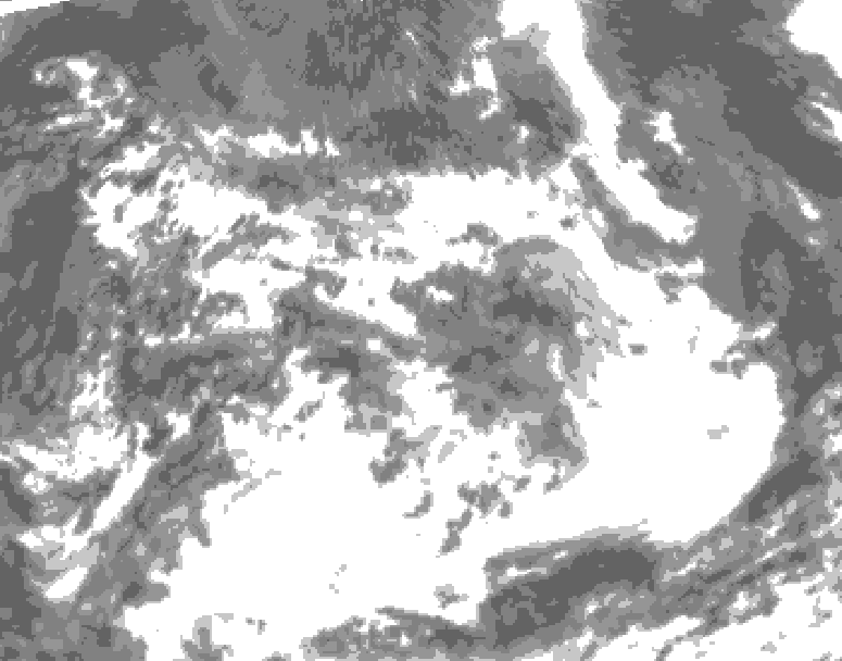 GDPS total cloud 060 hour forecast chart for Canada based on 2026/07/10 0000Z data