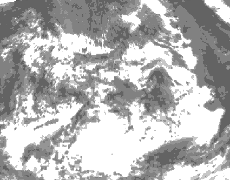 GDPS total cloud 072 hour forecast chart for Canada based on 2026/07/10 0000Z data