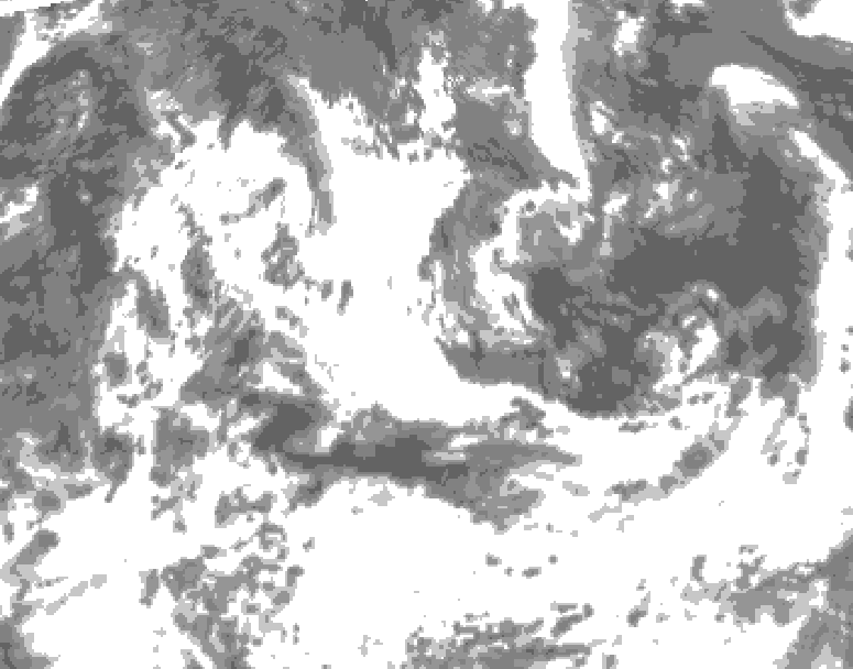 GDPS total cloud 144 hour forecast chart for Canada based on 2026/07/10 0000Z data
