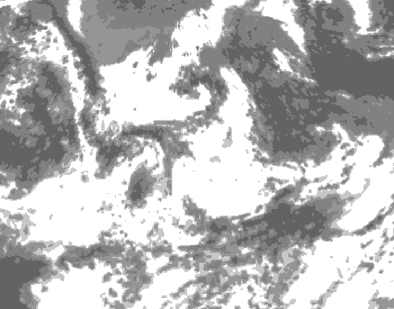 GDPS total cloud 240 hour forecast chart for Canada based on 2026/07/10 0000Z data