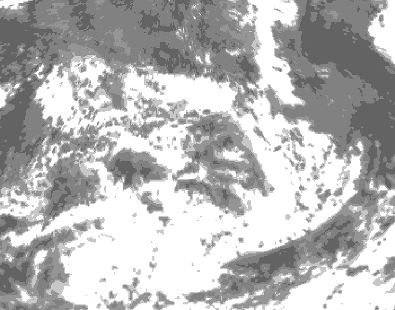 GDPS total cloud 036 hour forecast chart for Canada based on 2026/07/10 1200Z data