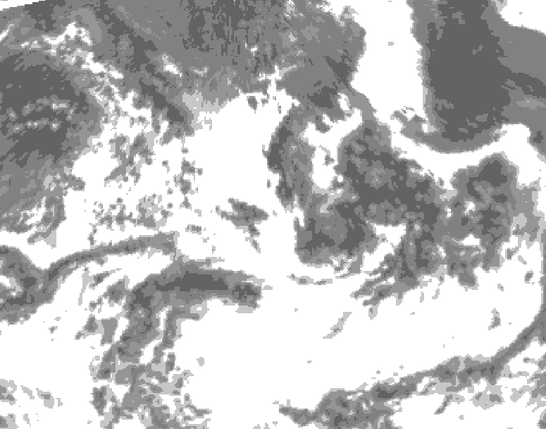GDPS total cloud 108 hour forecast chart for Canada based on 2026/07/10 1200Z data