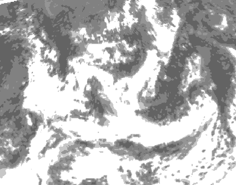GDPS total cloud 168 hour forecast chart for Canada based on 2026/07/10 1200Z data