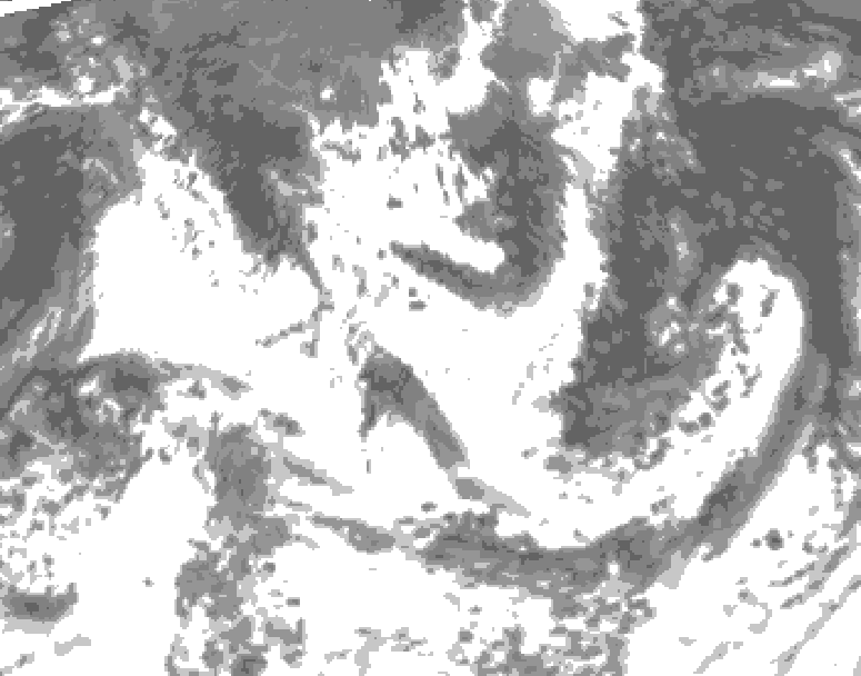 GDPS total cloud 180 hour forecast chart for Canada based on 2026/07/10 1200Z data