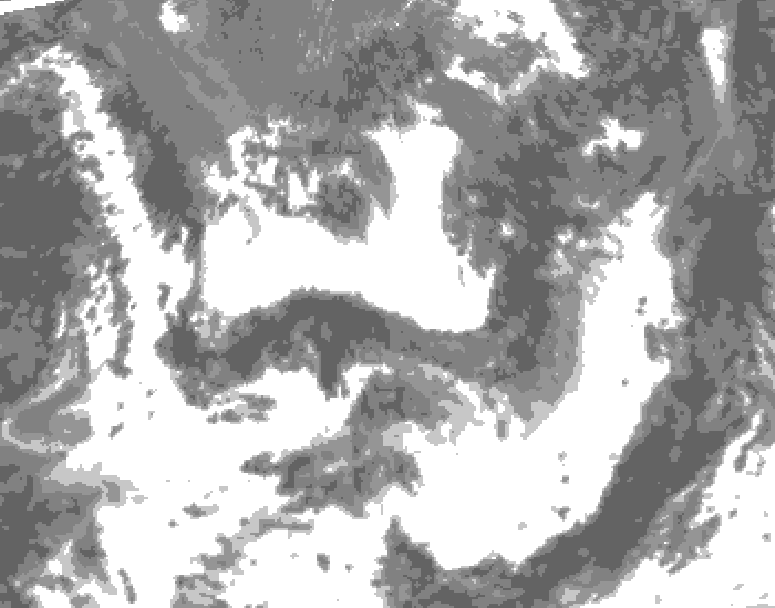 GDPS total cloud 240 hour forecast chart for Canada based on 2026/07/10 1200Z data