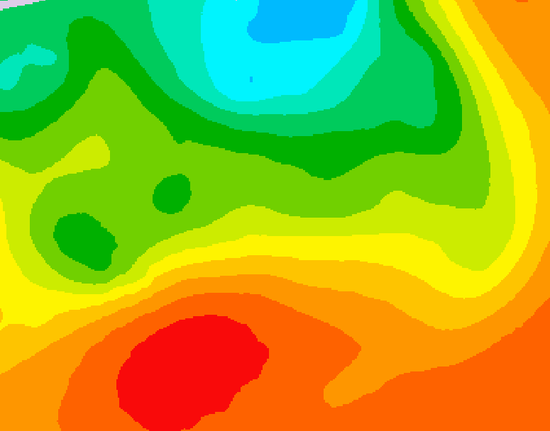 GDPS 500 millibar geopotential height 024 hour forecast chart for Canada based on 2026/07/11 1200Z data