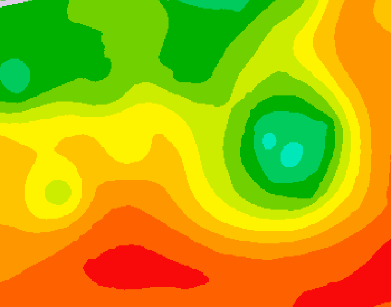 GDPS 500 millibar geopotential height 132 hour forecast chart for Canada based on 2026/07/11 1200Z data