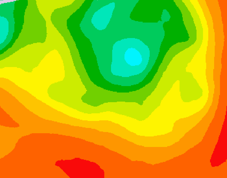 GDPS 500 millibar geopotential height 222 hour forecast chart for Canada based on 2026/07/11 1200Z data