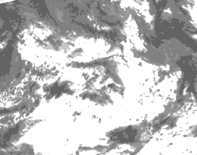 GDPS total cloud 018 hour forecast chart for Canada based on 2026/07/11 0000Z data