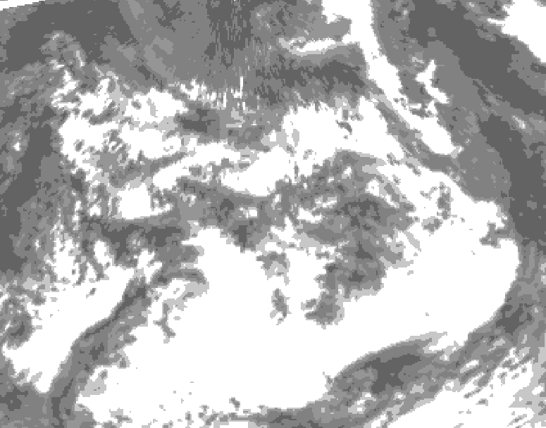 GDPS total cloud 042 hour forecast chart for Canada based on 2026/07/11 0000Z data