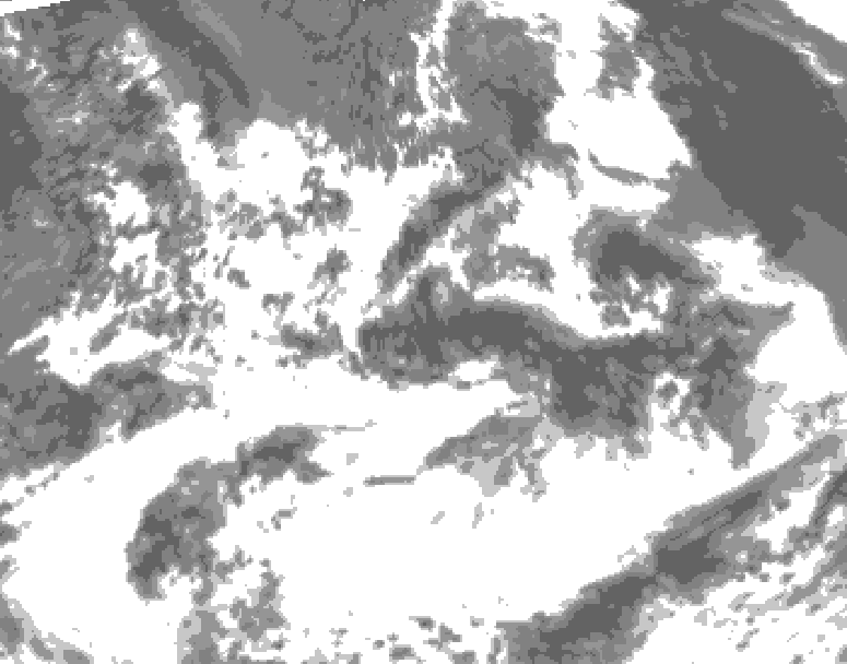 GDPS total cloud 078 hour forecast chart for Canada based on 2026/07/11 0000Z data
