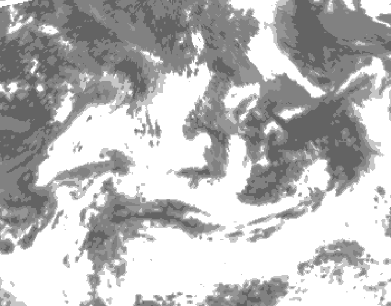 GDPS total cloud 108 hour forecast chart for Canada based on 2026/07/11 0000Z data