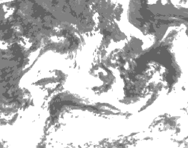 GDPS total cloud 114 hour forecast chart for Canada based on 2026/07/11 0000Z data