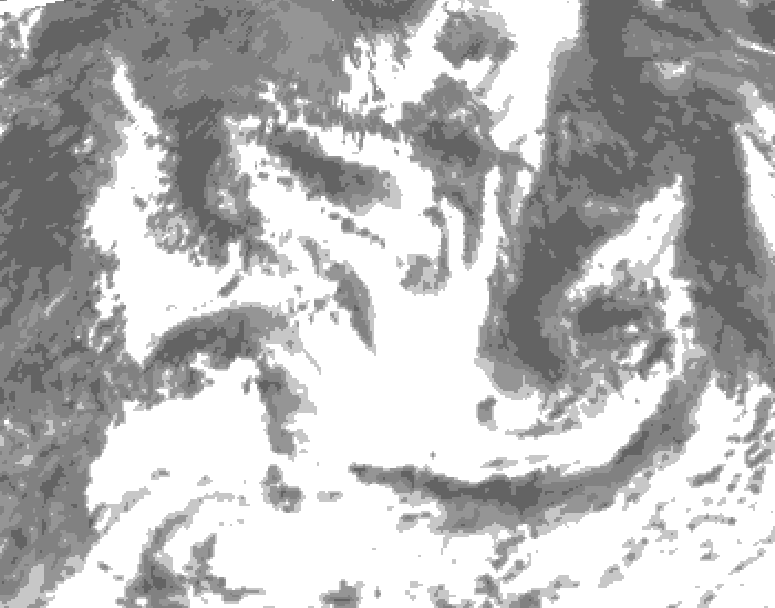 GDPS total cloud 162 hour forecast chart for Canada based on 2026/07/11 0000Z data