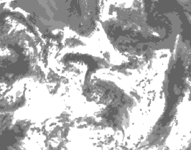 GDPS total cloud 216 hour forecast chart for Canada based on 2026/07/11 0000Z data