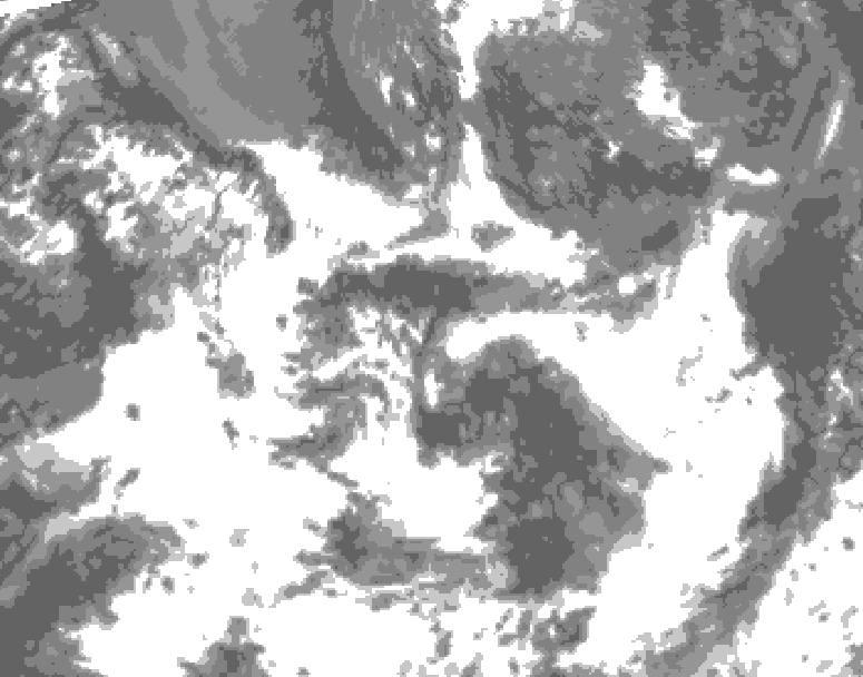 GDPS total cloud 228 hour forecast chart for Canada based on 2026/07/11 0000Z data
