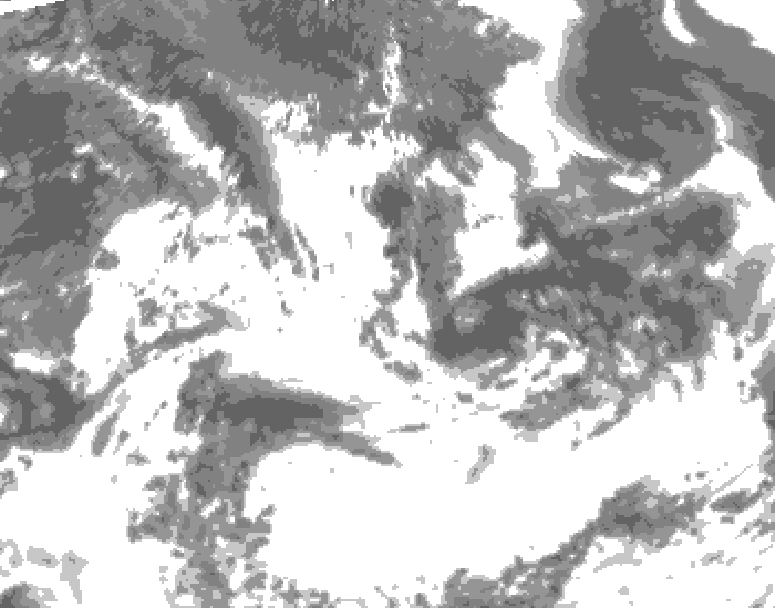 GDPS total cloud 084 hour forecast chart for Canada based on 2026/07/11 1200Z data