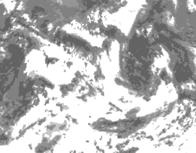 GDPS total cloud 144 hour forecast chart for Canada based on 2026/07/11 1200Z data