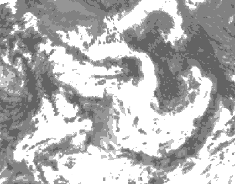 GDPS total cloud 168 hour forecast chart for Canada based on 2026/07/11 1200Z data