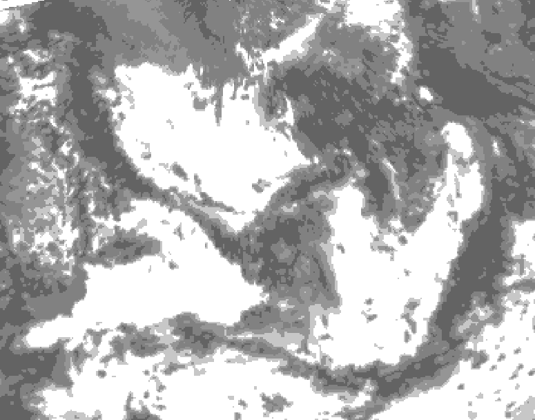 GDPS total cloud 192 hour forecast chart for Canada based on 2026/07/11 1200Z data