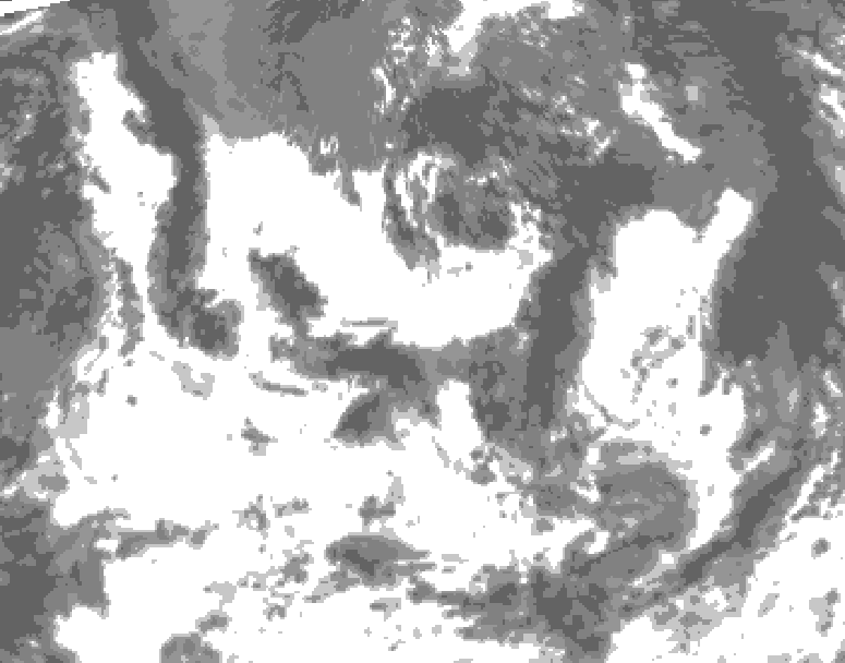 GDPS total cloud 222 hour forecast chart for Canada based on 2026/07/11 1200Z data