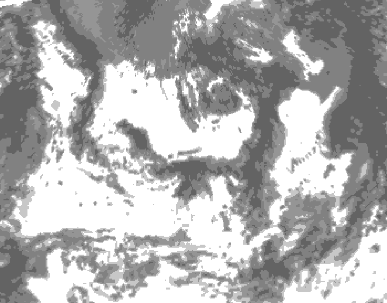 GDPS total cloud 228 hour forecast chart for Canada based on 2026/07/11 1200Z data