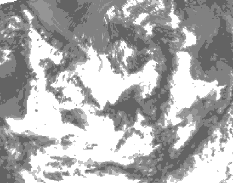 GDPS total cloud 240 hour forecast chart for Canada based on 2026/07/11 1200Z data