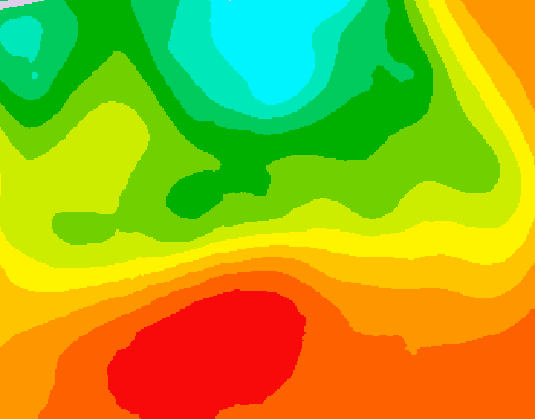 GDPS 500 millibar geopotential height 030 hour forecast chart for Canada based on 2026/07/12 0000Z data