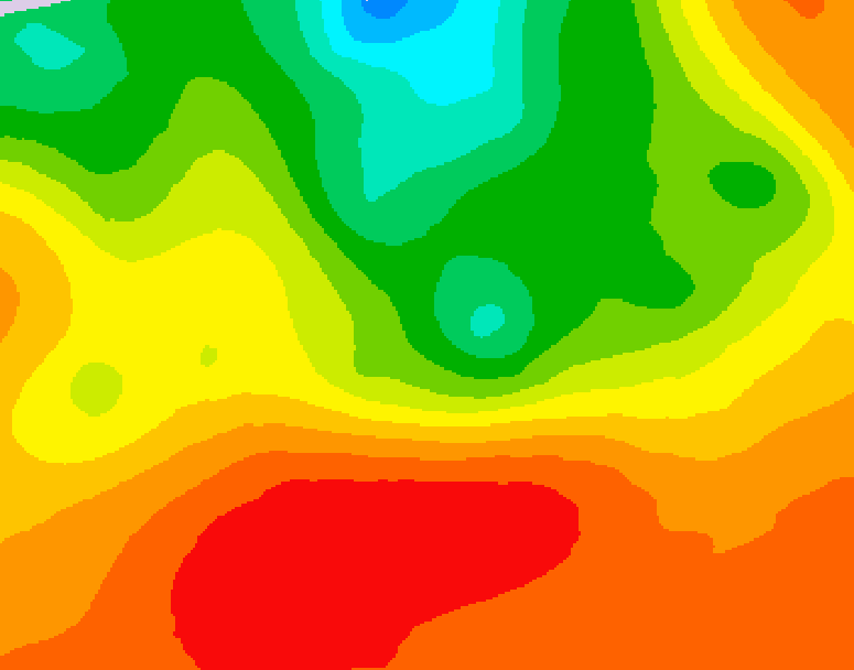 GDPS 500 millibar geopotential height 054 hour forecast chart for Canada based on 2026/07/12 0000Z data