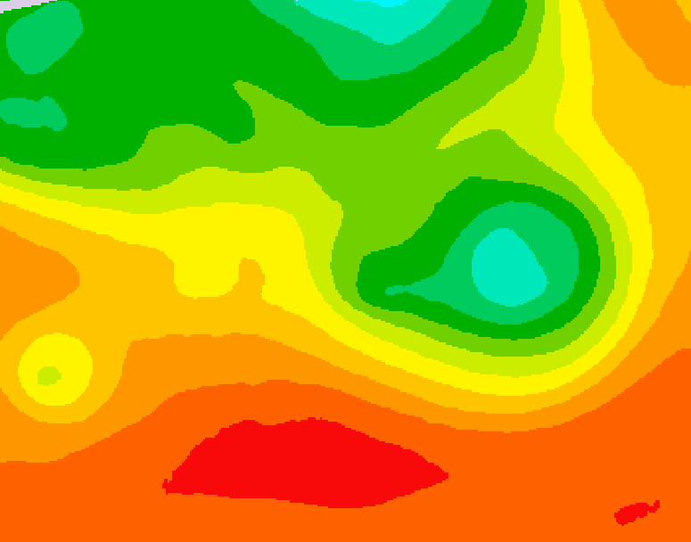 GDPS 500 millibar geopotential height 096 hour forecast chart for Canada based on 2026/07/12 0000Z data