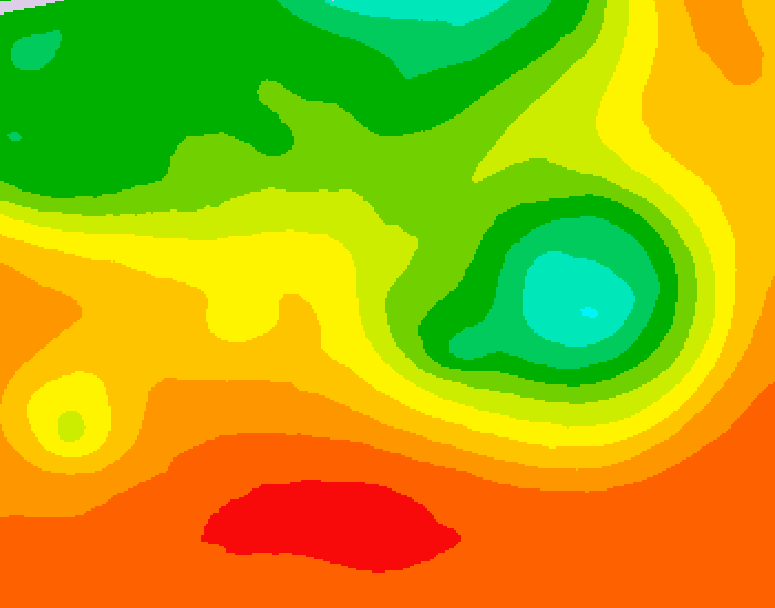 GDPS 500 millibar geopotential height 102 hour forecast chart for Canada based on 2026/07/12 0000Z data
