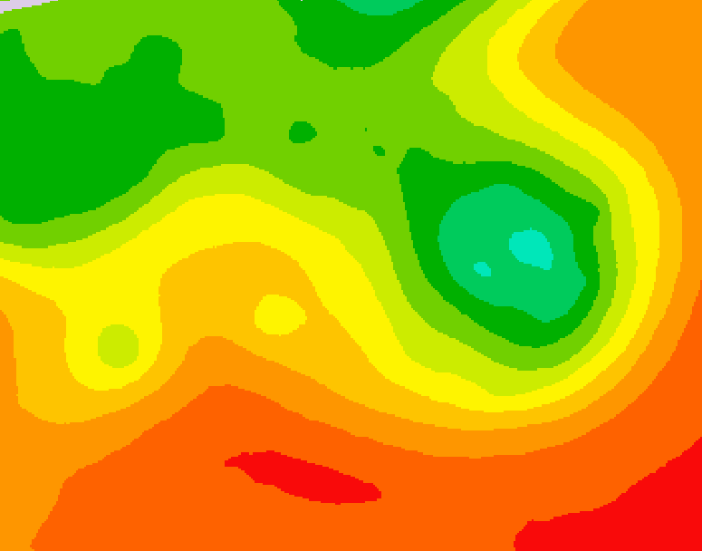 GDPS 500 millibar geopotential height 132 hour forecast chart for Canada based on 2026/07/12 0000Z data