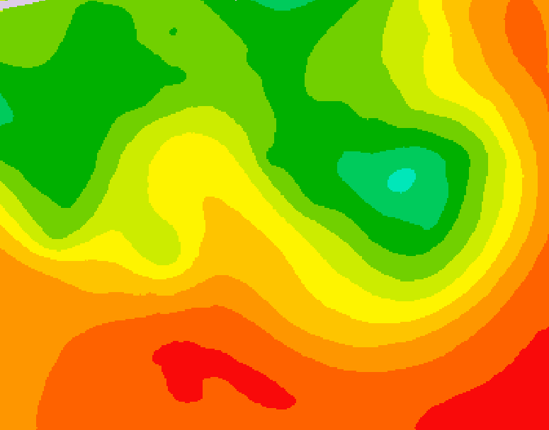 GDPS 500 millibar geopotential height 156 hour forecast chart for Canada based on 2026/07/12 0000Z data