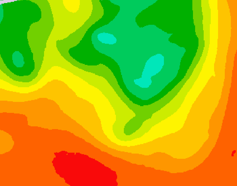 GDPS 500 millibar geopotential height 222 hour forecast chart for Canada based on 2026/07/12 0000Z data