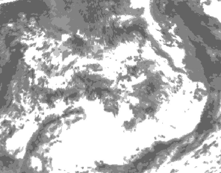 GDPS total cloud 018 hour forecast chart for Canada based on 2026/07/12 0000Z data
