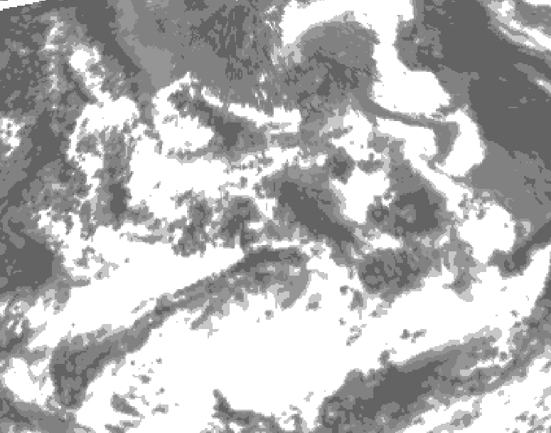 GDPS total cloud 036 hour forecast chart for Canada based on 2026/07/12 0000Z data