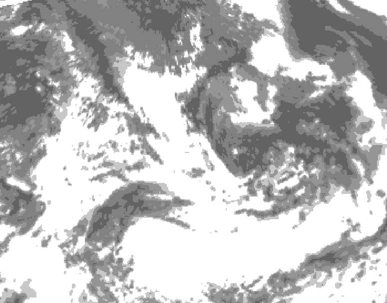 GDPS total cloud 072 hour forecast chart for Canada based on 2026/07/12 0000Z data