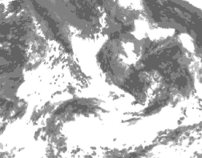 GDPS total cloud 078 hour forecast chart for Canada based on 2026/07/12 0000Z data