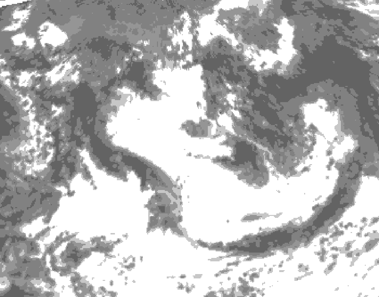 GDPS total cloud 162 hour forecast chart for Canada based on 2026/07/12 0000Z data