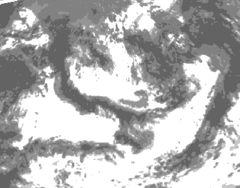 GDPS total cloud 186 hour forecast chart for Canada based on 2026/07/12 0000Z data