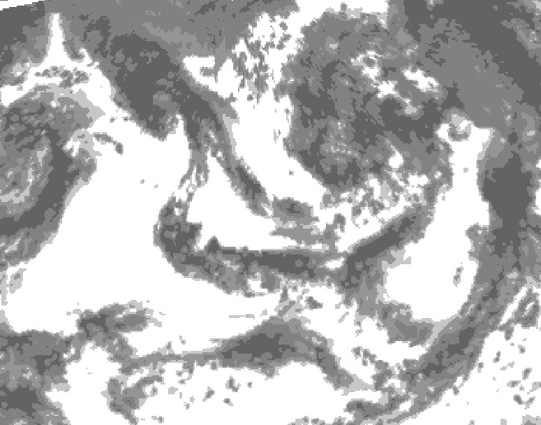 GDPS total cloud 210 hour forecast chart for Canada based on 2026/07/12 0000Z data