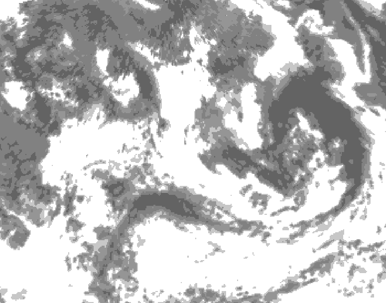 GDPS total cloud 084 hour forecast chart for Canada based on 2026/07/12 1200Z data