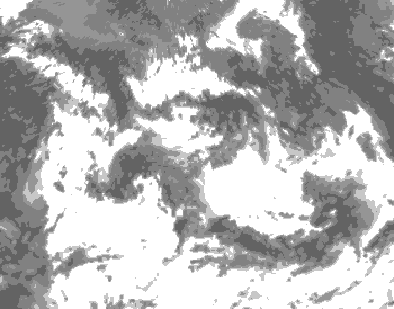 GDPS total cloud 168 hour forecast chart for Canada based on 2026/07/12 1200Z data
