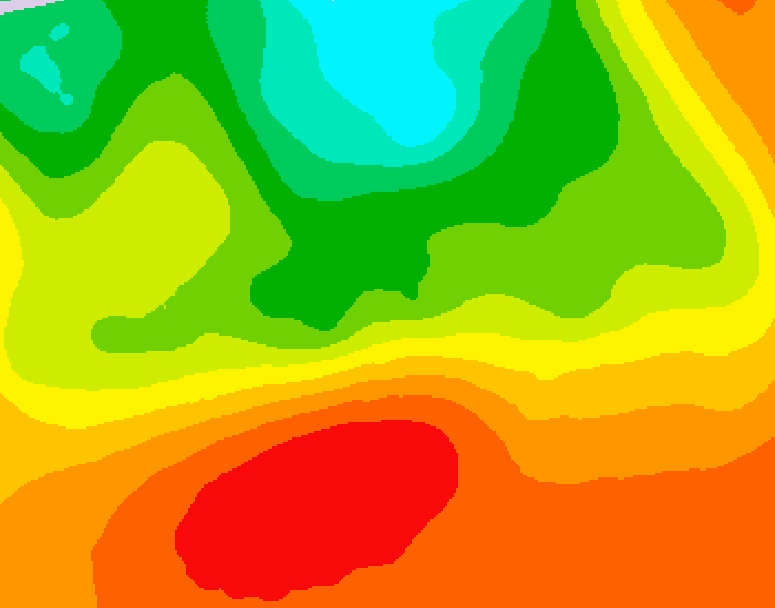 GDPS 500 millibar geopotential height 012 hour forecast chart for Canada based on 2026/07/13 0000Z data
