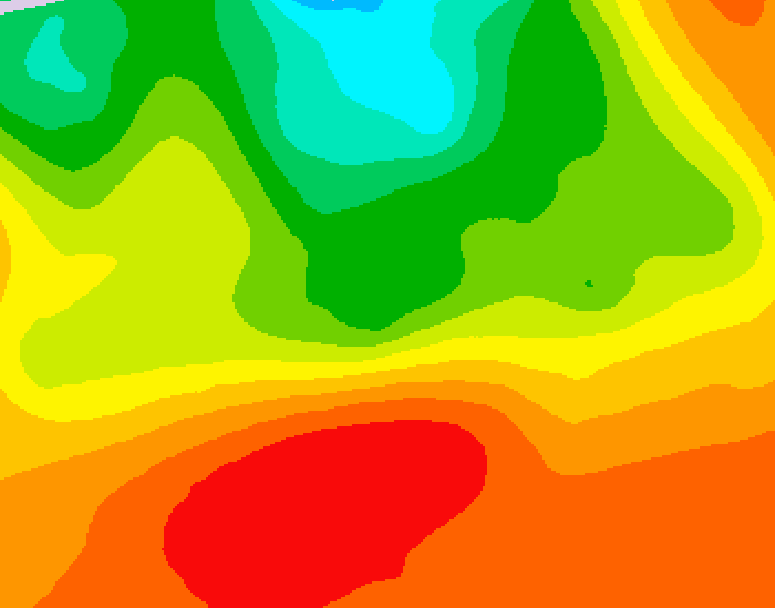 GDPS 500 millibar geopotential height 018 hour forecast chart for Canada based on 2026/07/13 0000Z data