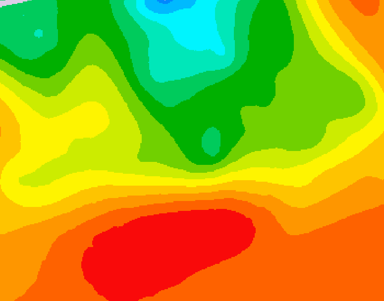 GDPS 500 millibar geopotential height 024 hour forecast chart for Canada based on 2026/07/13 0000Z data