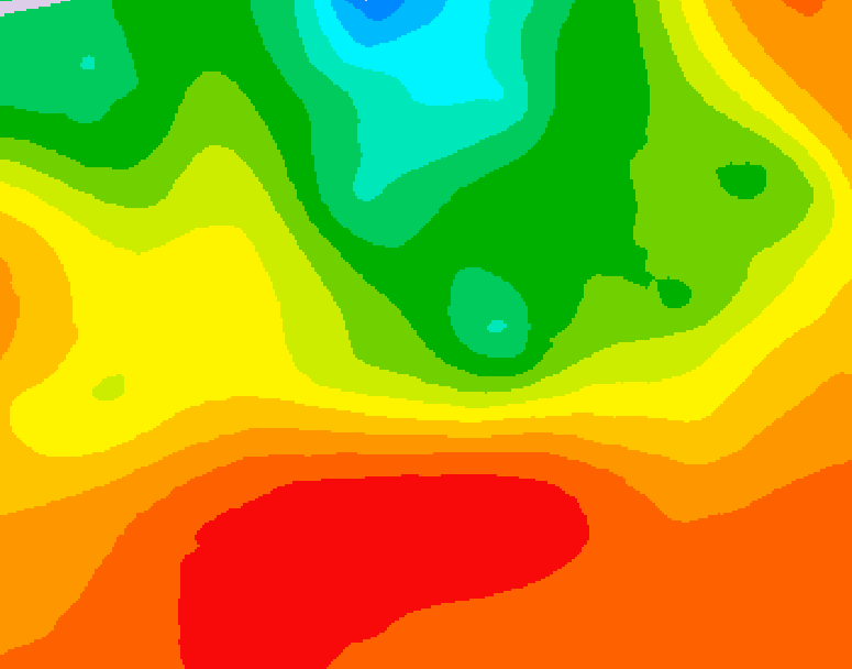 GDPS 500 millibar geopotential height 030 hour forecast chart for Canada based on 2026/07/13 0000Z data