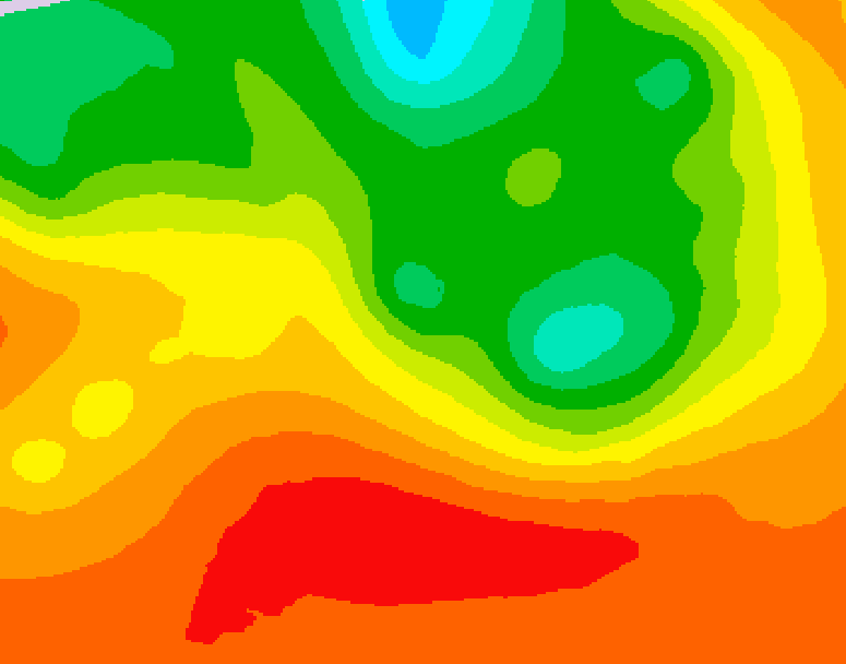 GDPS 500 millibar geopotential height 054 hour forecast chart for Canada based on 2026/07/13 0000Z data