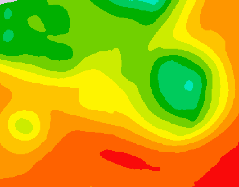 GDPS 500 millibar geopotential height 096 hour forecast chart for Canada based on 2026/07/13 0000Z data
