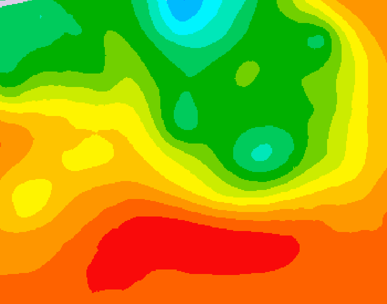 GDPS 500 millibar geopotential height 036 hour forecast chart for Canada based on 2026/07/13 1200Z data